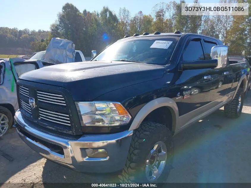 2011 Ram Ram 3500 Laramie VIN: 3D73Y3HL0BG511086 Lot: 40641023