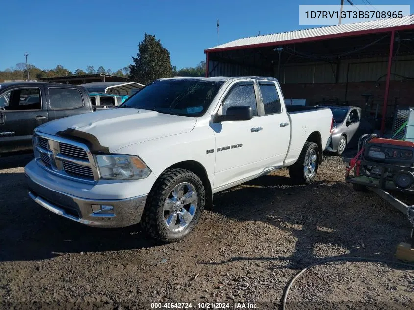 2011 Ram Ram 1500 Slt VIN: 1D7RV1GT3BS708965 Lot: 40642724