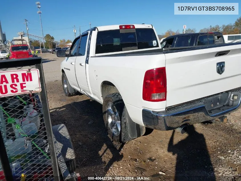 2011 Ram Ram 1500 Slt VIN: 1D7RV1GT3BS708965 Lot: 40642724