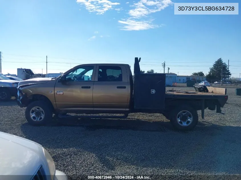 2011 Ram Ram 3500 St VIN: 3D73Y3CL5BG634728 Lot: 40672946