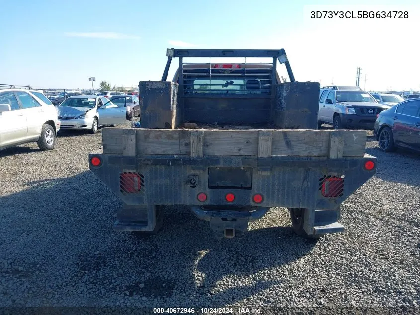 2011 Ram Ram 3500 St VIN: 3D73Y3CL5BG634728 Lot: 40672946