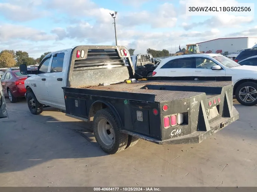 2011 Ram Ram 3500 Hd Chassis St/Slt/Laramie VIN: 3D6WZ4CL1BG502506 Lot: 40684177