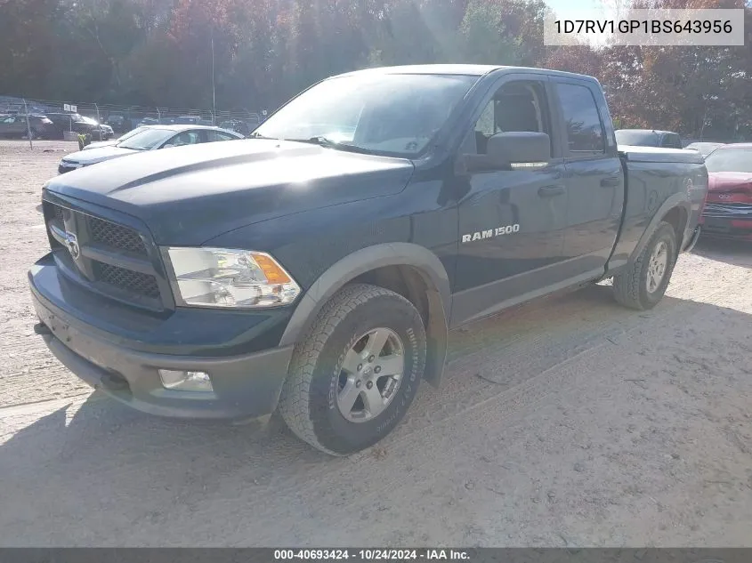 2011 Ram Ram 1500 Slt VIN: 1D7RV1GP1BS643956 Lot: 40693424