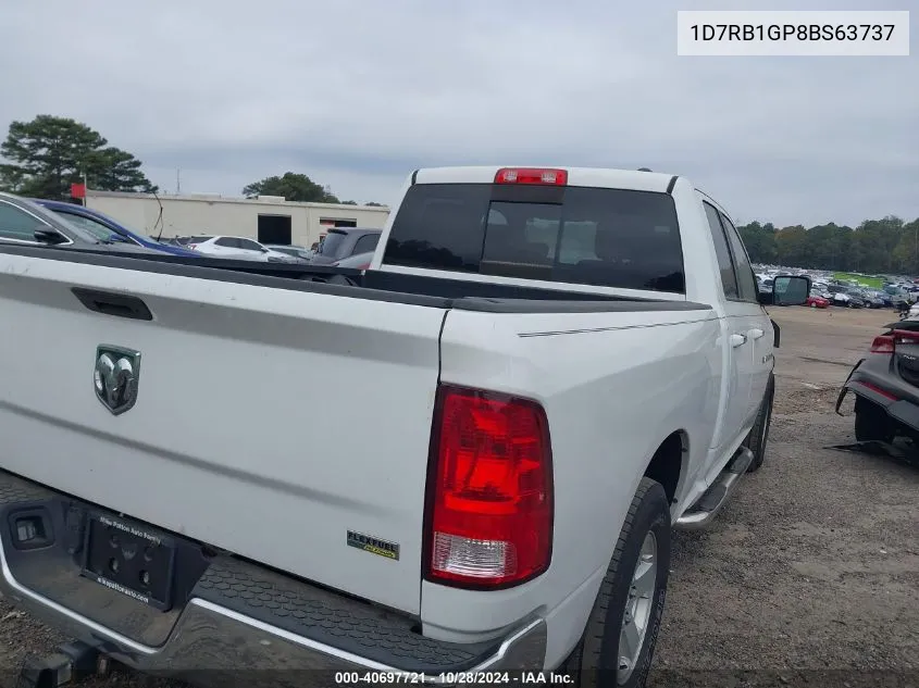 2011 Ram Ram 1500 Slt VIN: 1D7RB1GP8BS63737 Lot: 40697721