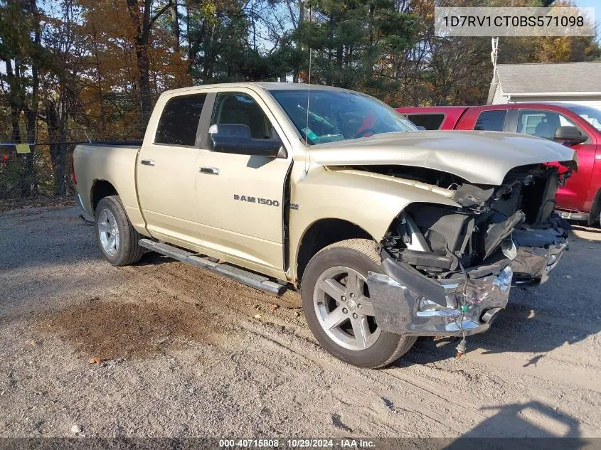 2011 Ram Ram 1500 Slt VIN: 1D7RV1CT0BS571098 Lot: 40715808