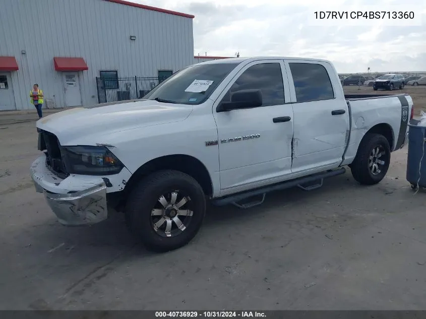 2011 Ram Ram 1500 St VIN: 1D7RV1CP4BS713360 Lot: 40736929