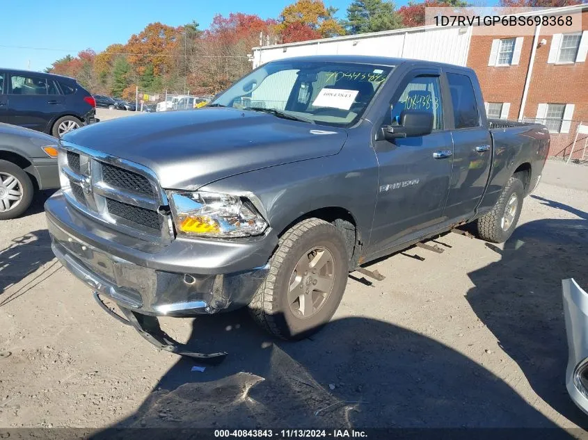 2011 Ram Ram 1500 Slt VIN: 1D7RV1GP6BS698368 Lot: 40843843