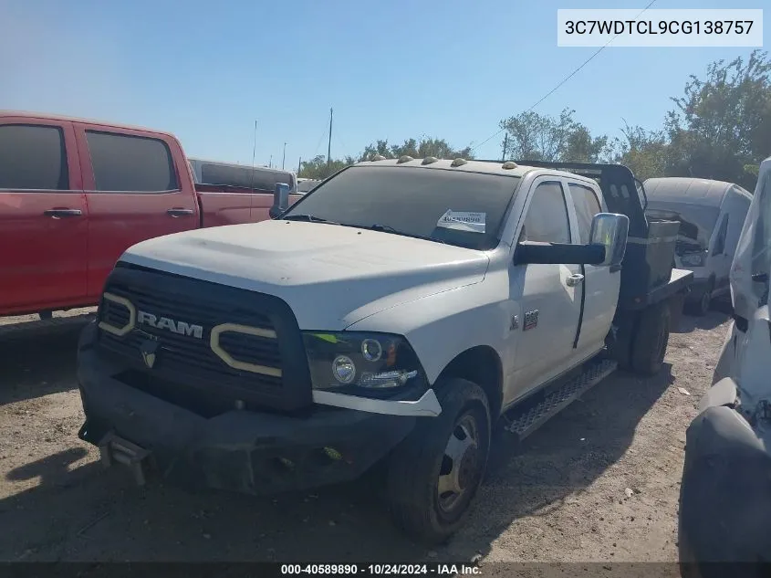 2012 Ram 3500 Chassis St/Slt/Laramie VIN: 3C7WDTCL9CG138757 Lot: 40589890