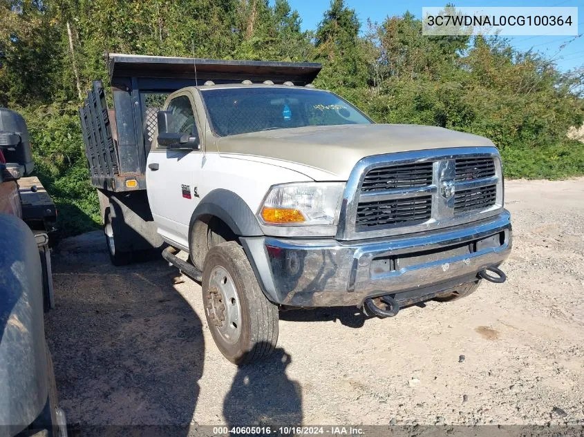 2012 Ram 5500 Chassis St/Slt VIN: 3C7WDNAL0CG100364 Lot: 40605016