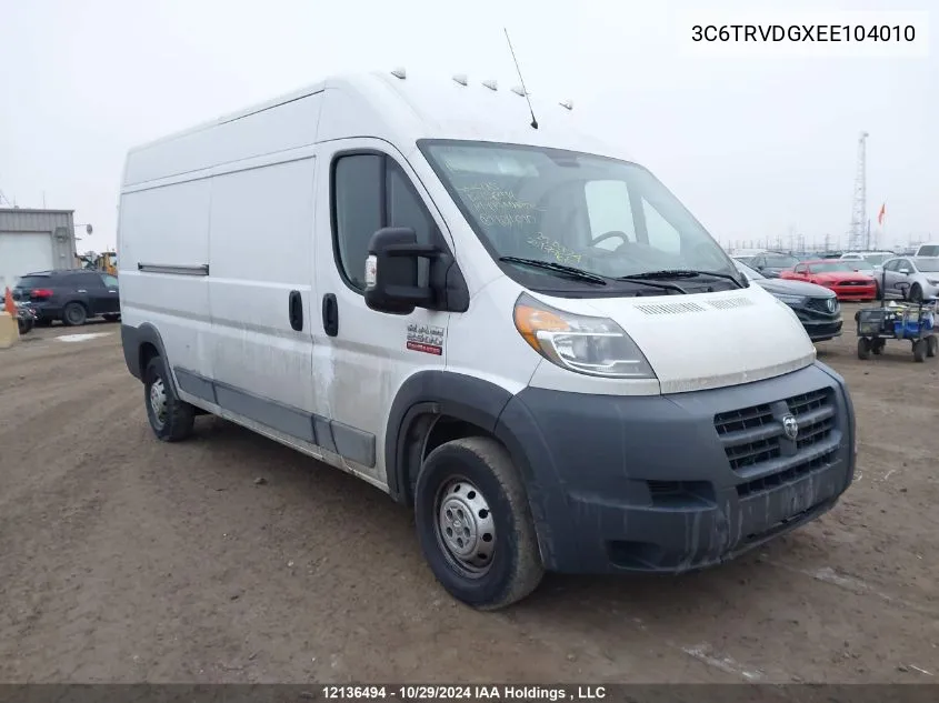 2014 Ram Promaster 2500 2500 High VIN: 3C6TRVDGXEE104010 Lot: 12136494