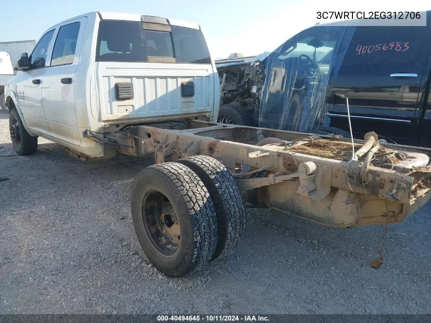 2014 Ram 3500 Chassis Tradesman/Slt/Laramie VIN: 3C7WRTCL2EG312706 Lot: 40494645