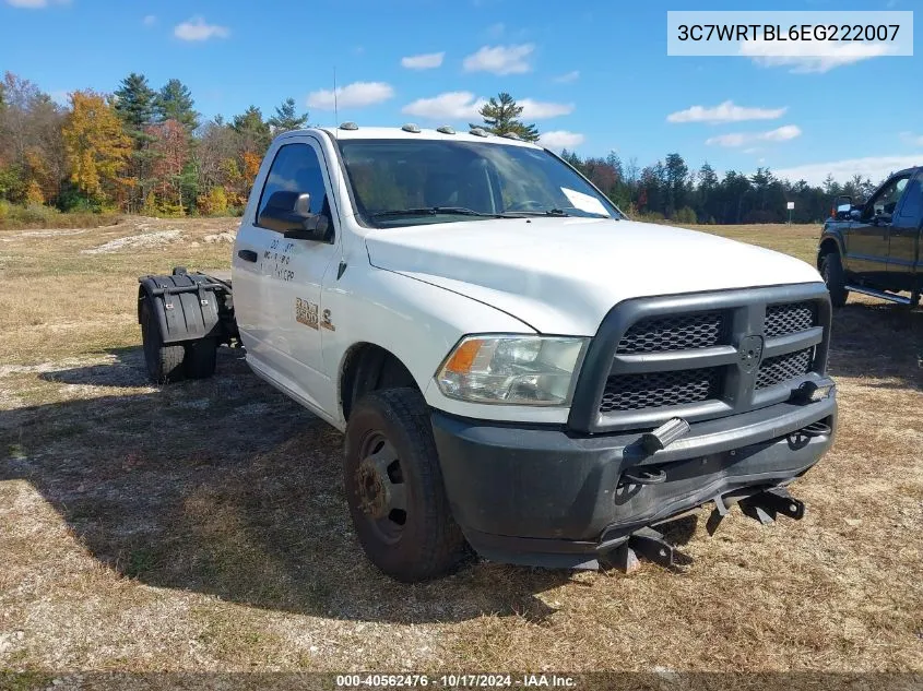 2014 Ram 3500 Chassis Tradesman/Slt VIN: 3C7WRTBL6EG222007 Lot: 40562476