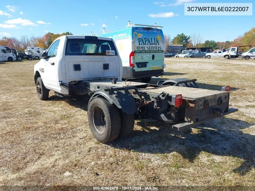 2014 Ram 3500 Chassis Tradesman/Slt VIN: 3C7WRTBL6EG222007 Lot: 40562476