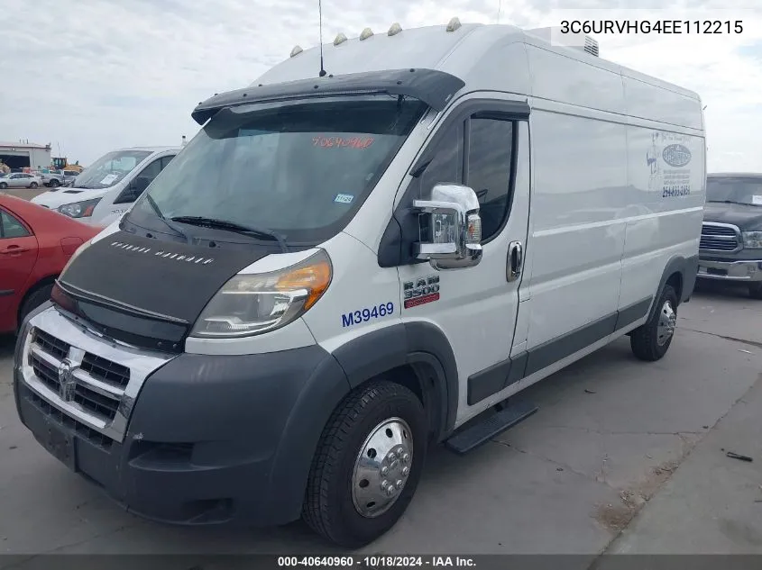 2014 Ram Promaster 3500 High Roof VIN: 3C6URVHG4EE112215 Lot: 40640960