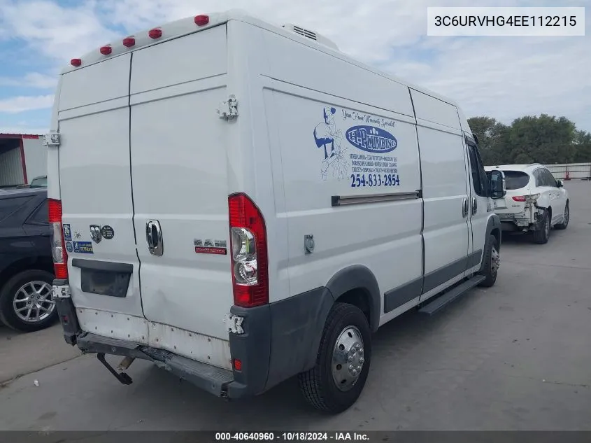 2014 Ram Promaster 3500 High Roof VIN: 3C6URVHG4EE112215 Lot: 40640960