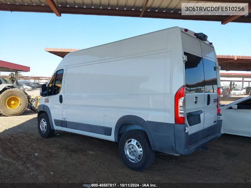 2015 Ram Promaster 2500 High Roof VIN: 3C6TRVCD0FE510256 Lot: 40587817