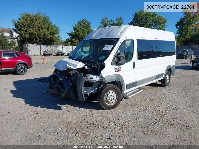 2016 Ram Promaster 2500 Window Van High Roof VIN: 3C6TRVPGXGE122764 Lot: 40444756