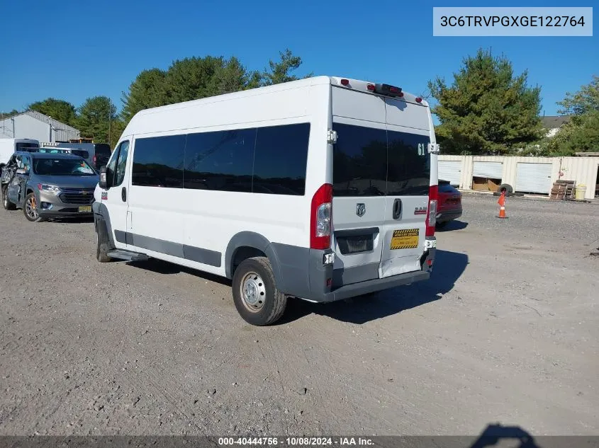 2016 Ram Promaster 2500 Window Van High Roof VIN: 3C6TRVPGXGE122764 Lot: 40444756