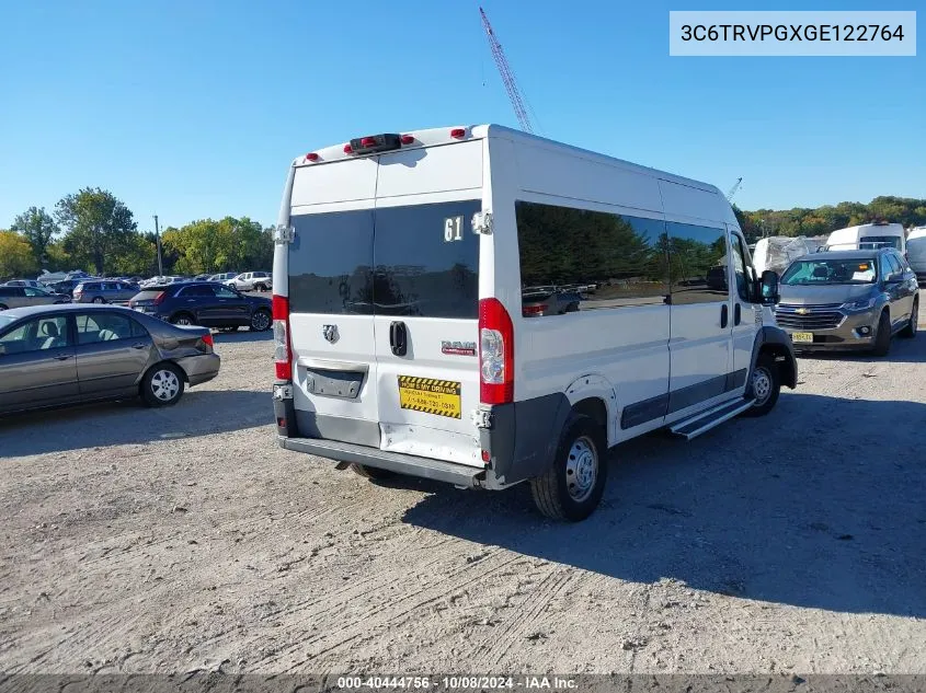 2016 Ram Promaster 2500 Window Van High Roof VIN: 3C6TRVPGXGE122764 Lot: 40444756