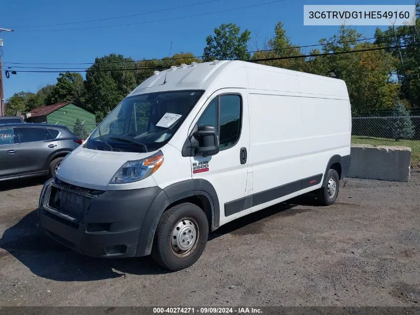 2017 Ram Promaster 2500 High Roof 159 Wb VIN: 3C6TRVDG1HE549160 Lot: 40274271