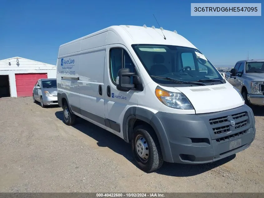 2017 Ram Promaster 2500 High Roof 159 Wb VIN: 3C6TRVDG6HE547095 Lot: 40422680