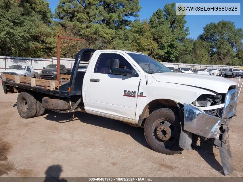 2017 Ram 3500 Chassis Tradesman/Slt VIN: 3C7WRSBL6HG580528 Lot: 40487973