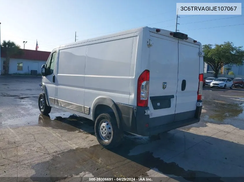 3C6TRVAGIJE107067 2018 Ram Promaster 1500 Low Roof 136 Wb