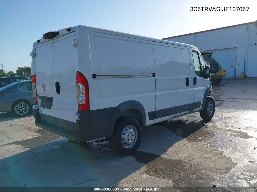 3C6TRVAGIJE107067 2018 Ram Promaster 1500 Low Roof 136 Wb