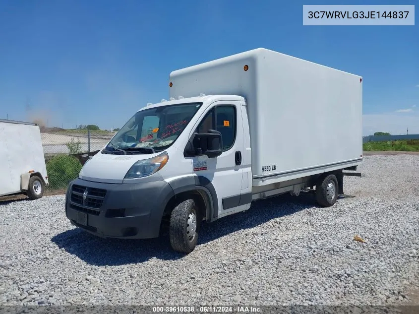 2018 Ram Promaster 3500 Cutaway Low Roof VIN: 3C7WRVLG3JE144837 Lot: 39610538