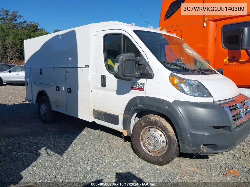 2018 Ram Promaster 3500 Cutaway Low Roof VIN: 3C7WRVKG0JE140309 Lot: 40508206