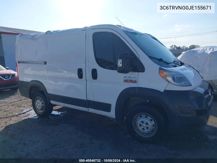 2018 Ram Promaster 1500 Low Roof 118 Wb VIN: 3C6TRVNG0JE155671 Lot: 40548732