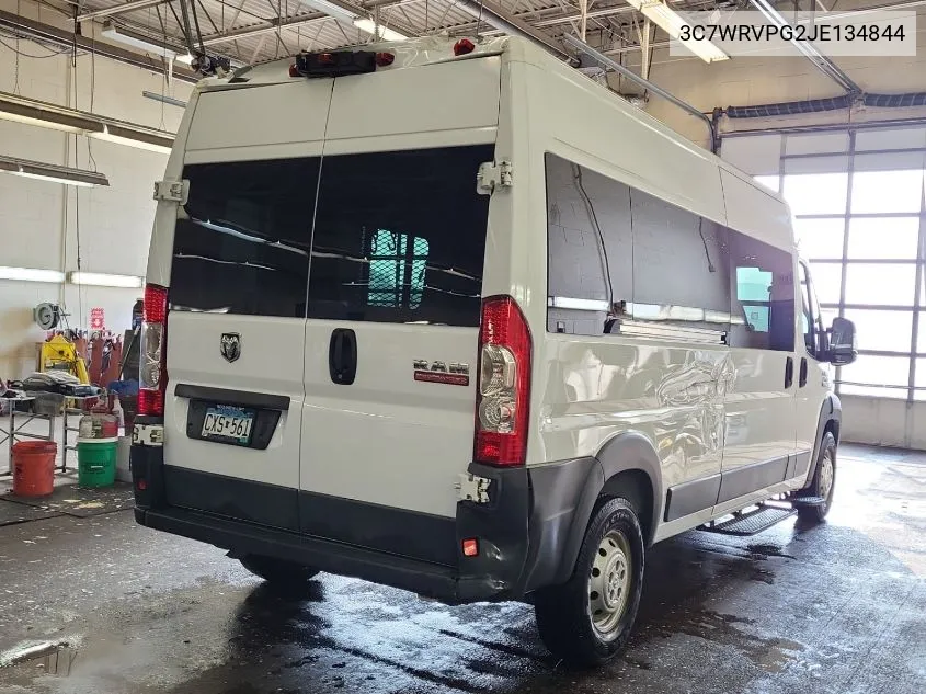 2018 Ram Promaster 2500 Window Van High Roof 159 Wb VIN: 3C7WRVPG2JE134844 Lot: 40578358