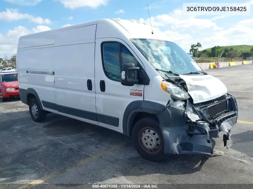 2018 Ram Promaster 2500 High Roof 159 Wb VIN: 3C6TRVDG9JE158425 Lot: 40871385