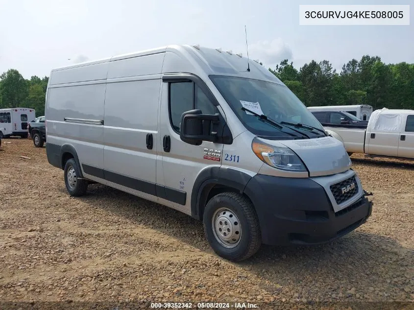 2019 Ram Promaster 3500 VIN: 3C6URVJG4KE508005 Lot: 39352342