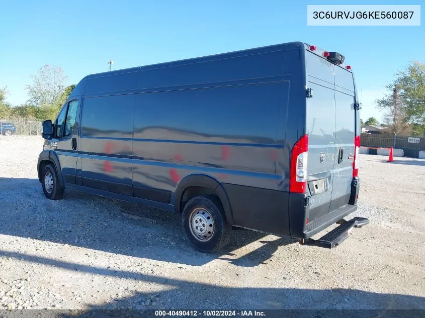 3C6URVJG6KE560087 2019 Ram Promaster 3500 Cargo Van High Roof 159 Wb Ext