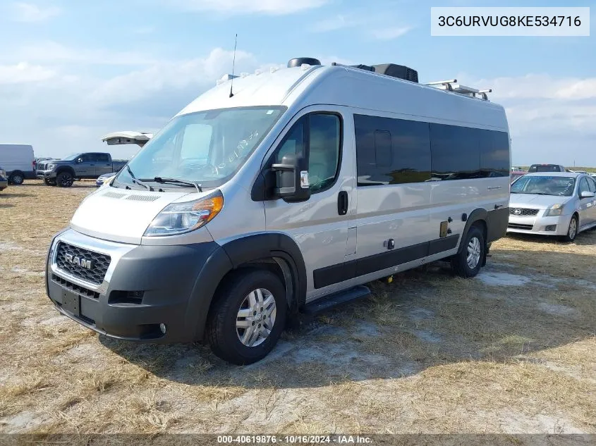 2019 Ram Promaster 3500 3500 High VIN: 3C6URVUG8KE534716 Lot: 40619876