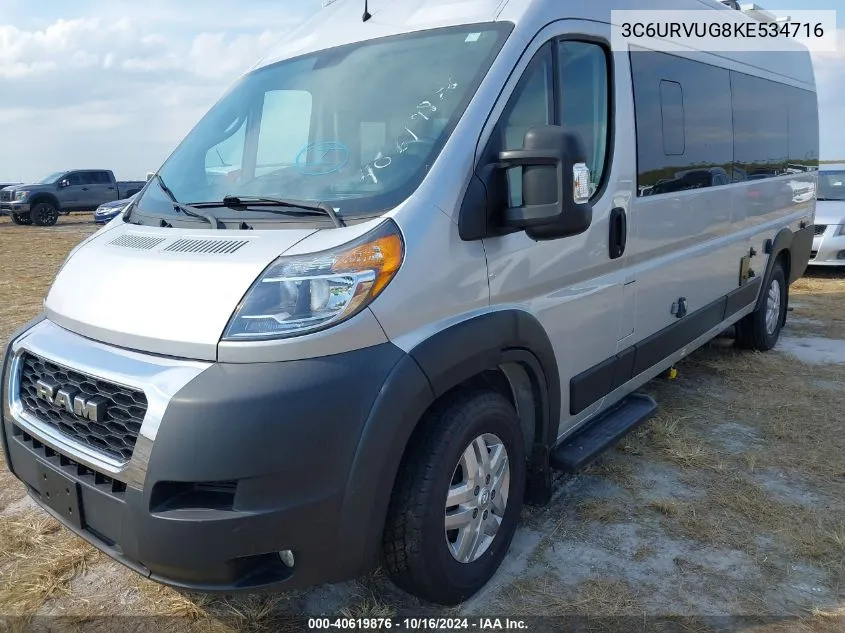 2019 Ram Promaster 3500 3500 High VIN: 3C6URVUG8KE534716 Lot: 40619876