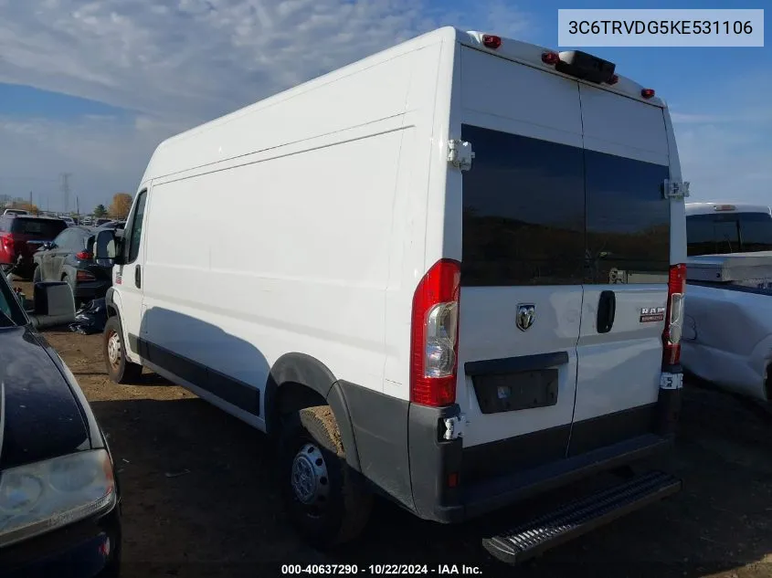 3C6TRVDG5KE531106 2019 Ram Promaster 2500 High Roof 159 Wb