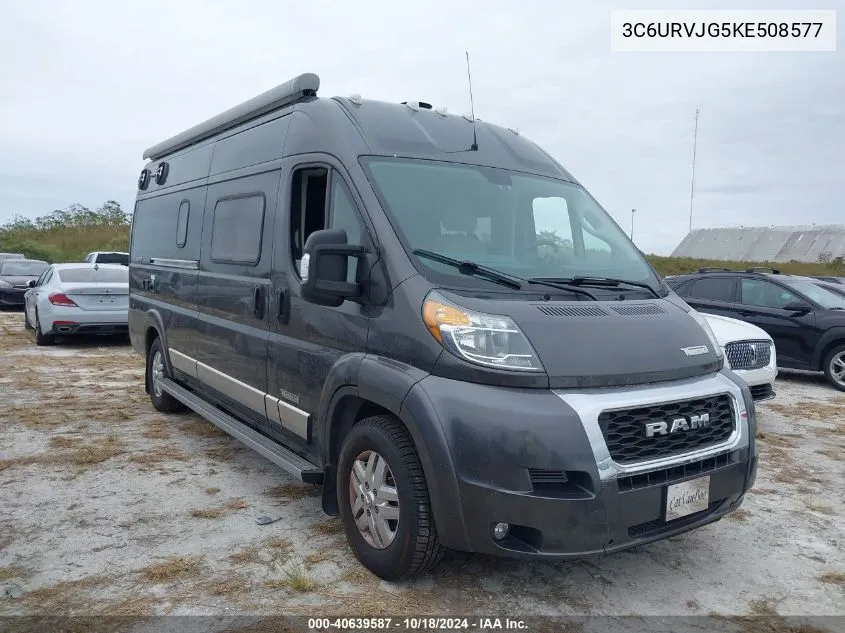 2019 Ram Promaster 3500 Cargo Van High Roof 159 Wb Ext VIN: 3C6URVJG5KE508577 Lot: 40639587