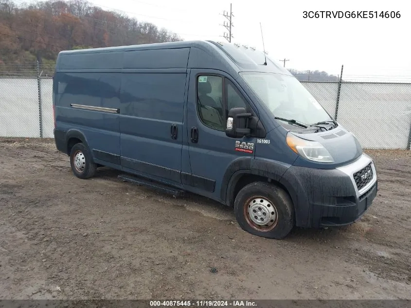 2019 Ram Promaster 2500 High Roof 159 Wb VIN: 3C6TRVDG6KE514606 Lot: 40875445