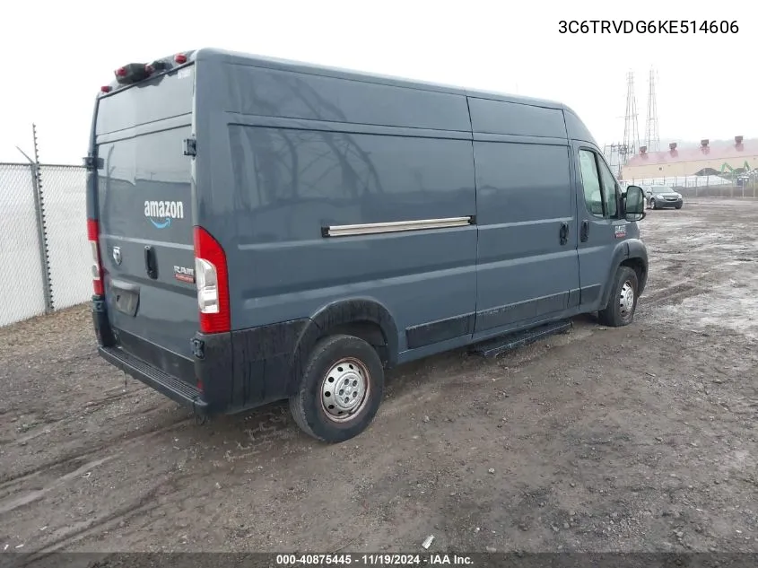 2019 Ram Promaster 2500 High Roof 159 Wb VIN: 3C6TRVDG6KE514606 Lot: 40875445