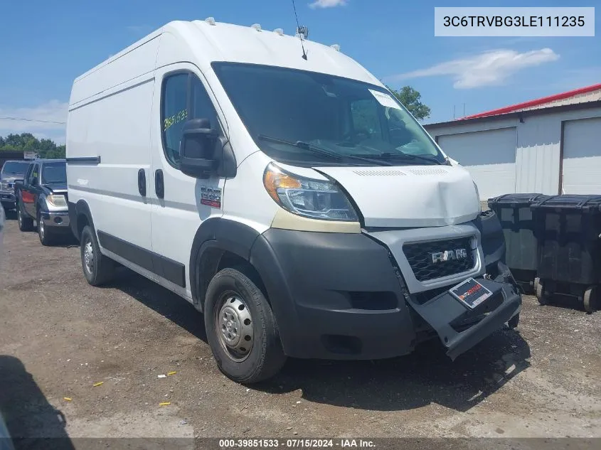 2020 Ram Promaster 1500 High Roof 136 Wb VIN: 3C6TRVBG3LE111235 Lot: 39851533