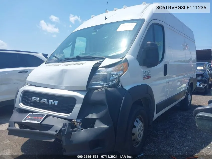 2020 Ram Promaster 1500 High Roof 136 Wb VIN: 3C6TRVBG3LE111235 Lot: 39851533