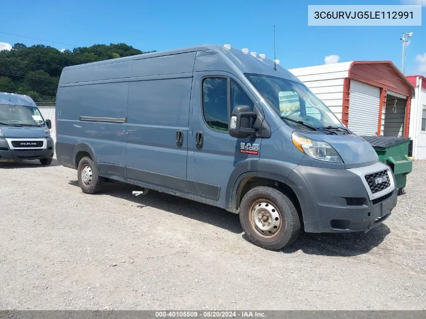 2020 Ram Promaster 3500 Cargo Van High Roof 159 Wb Ext VIN: 3C6URVJG5LE112991 Lot: 40105509