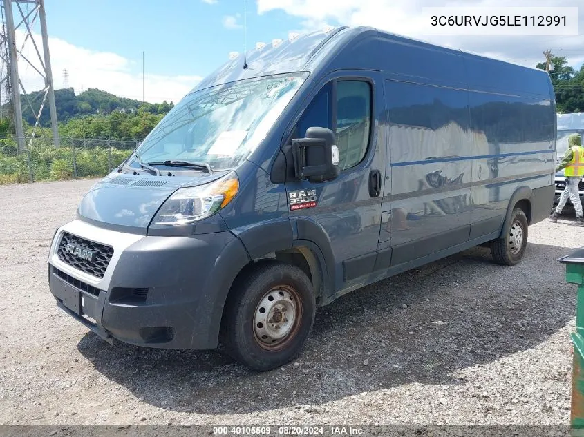 2020 Ram Promaster 3500 Cargo Van High Roof 159 Wb Ext VIN: 3C6URVJG5LE112991 Lot: 40105509