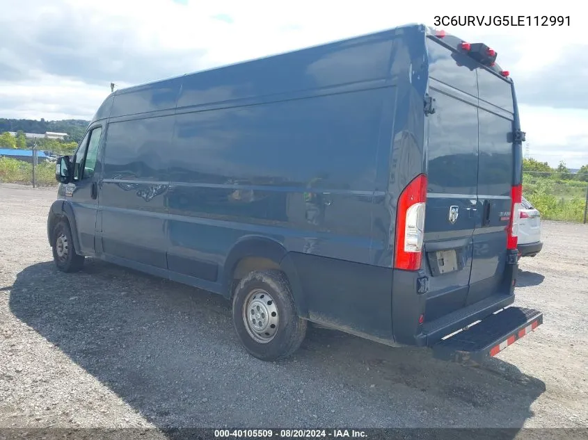 2020 Ram Promaster 3500 Cargo Van High Roof 159 Wb Ext VIN: 3C6URVJG5LE112991 Lot: 40105509