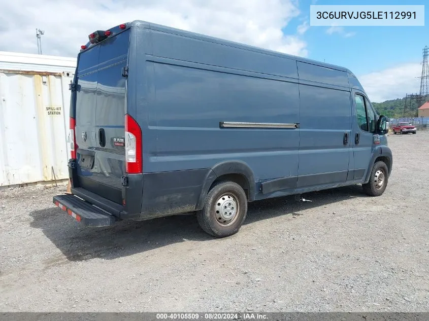 2020 Ram Promaster 3500 Cargo Van High Roof 159 Wb Ext VIN: 3C6URVJG5LE112991 Lot: 40105509