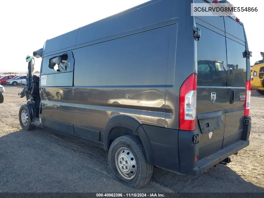 2021 Ram Promaster 2500 High Roof 159 Wb VIN: 3C6LRVDG8ME554866 Lot: 40862396