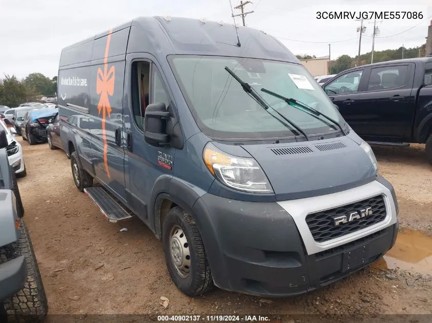 2021 Ram Promaster 3500 Cargo Van High Roof 159 Wb Ext VIN: 3C6MRVJG7ME557086 Lot: 40902137