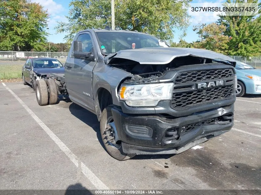 2022 Ram 3500 Chassis Tradesman/Slt VIN: 3C7WRSBL8NG357435 Lot: 40550194